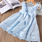 Vestido com Alças em Padrão aos Quadrados para Menina