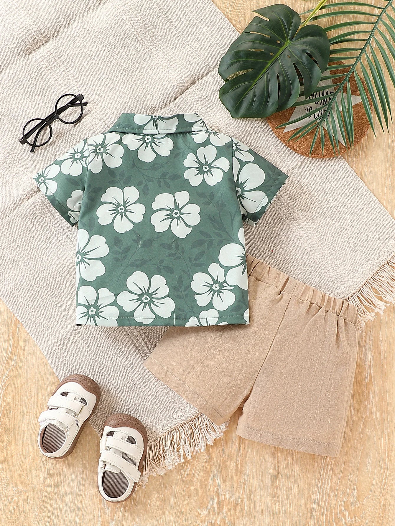 Conjunto Verão 2 Peças para Menino - Camisa com Bolsos e Calções