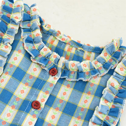 Vestido Casual Floral com Alças para Menina