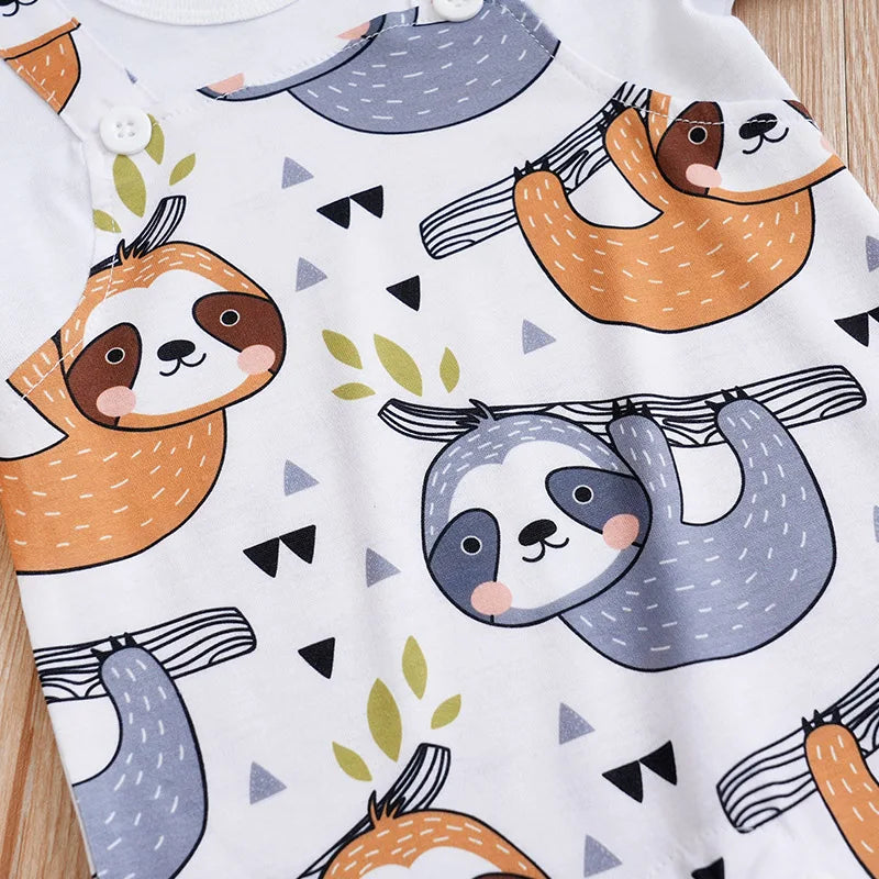 Macacão de Verão Estampado com Animais