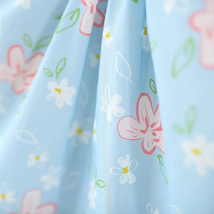 Conjunto 2 Peças para Menina - Top com Renda e Coelhinho + Calções Florais