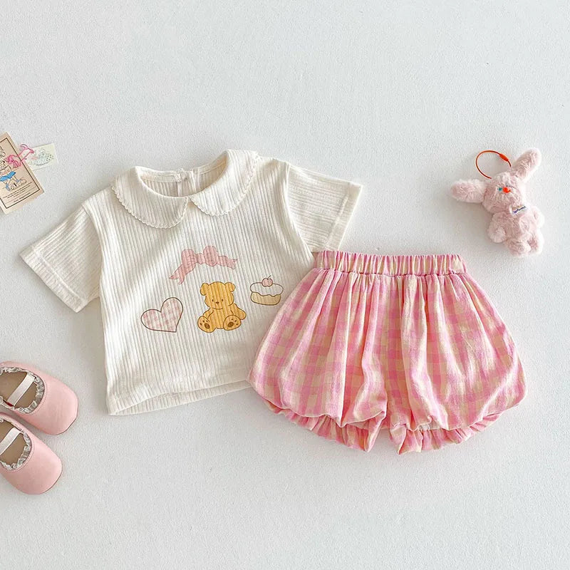 Conjunto de Verão com Estampa de Urso