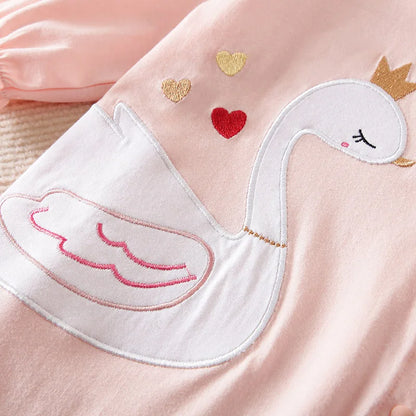 Babygrow de Algodão com Cisne Bordado