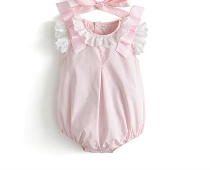 Fato de Verão para Bebé Menina com Gorro – Algodão