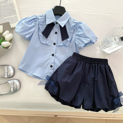 Conjunto para Menina – Conjunto de Camisa e Calções