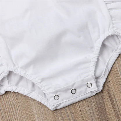 Fato de Verão sem Mangas para Bebé Menina com Folhos