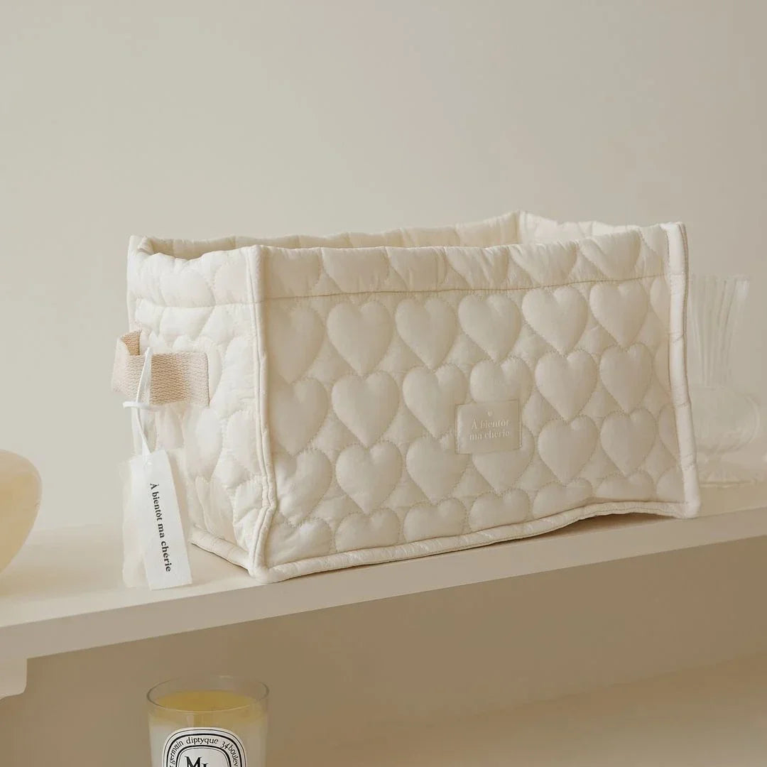 Cesta de Armazenamento em Algodão para Fraldas, Roupa e Brinquedos – Organizador de Berço