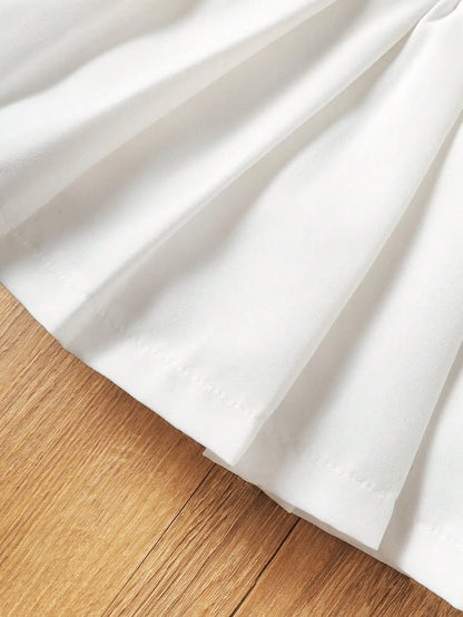Conjunto de Verão para Bebé - Vestido em Duas Peças com Saia Plissada