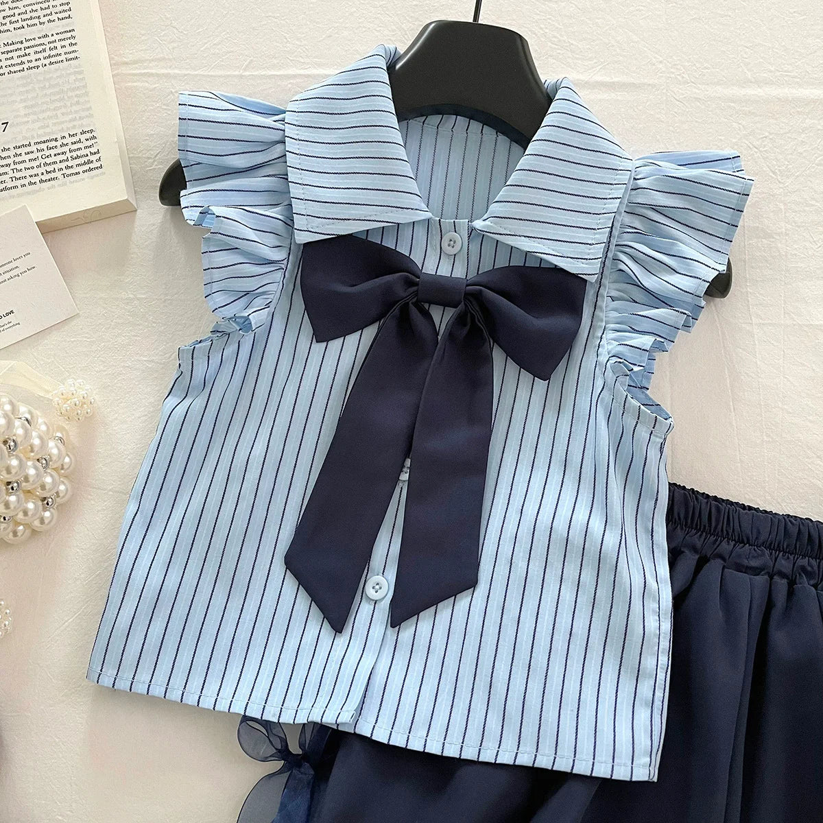 Conjunto de Verão para Menina – 2 Peças com Top Sem Mangas e Calções