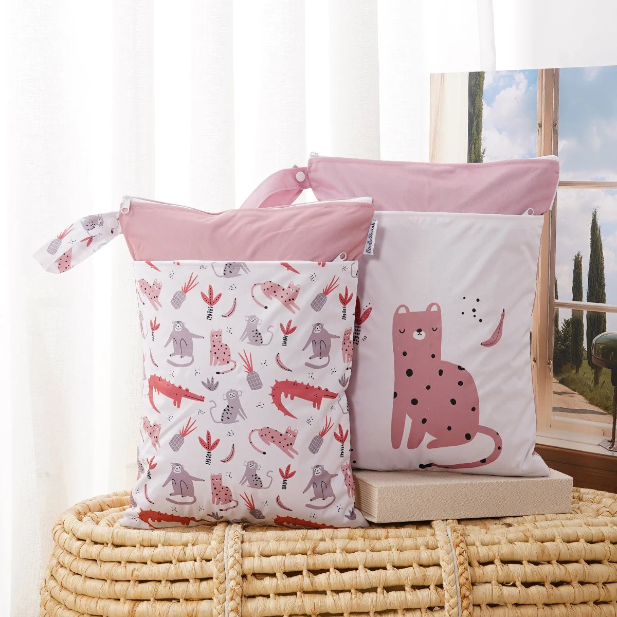 Conjunto de 2 Sacos Impermeáveis para Fraldas