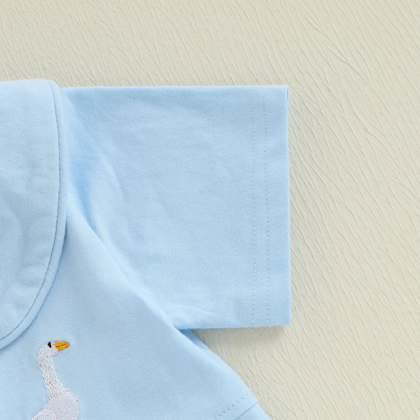 Fato de Verão para Bebé Menina com Bordado de Pato