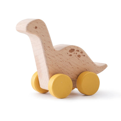 Brinquedo de Madeira para Bebé – Carrinho com Formato de Dinossauro