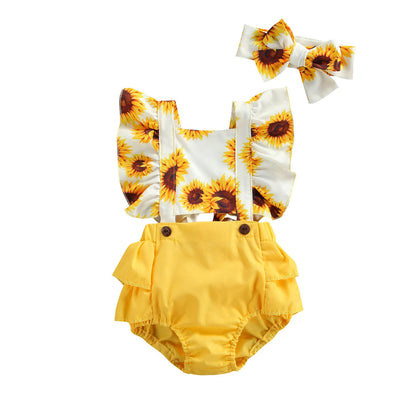 Macacão de Verão para Bebé Menina – Estampado