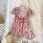 Vestido com Alças em Padrão aos Quadrados para Menina