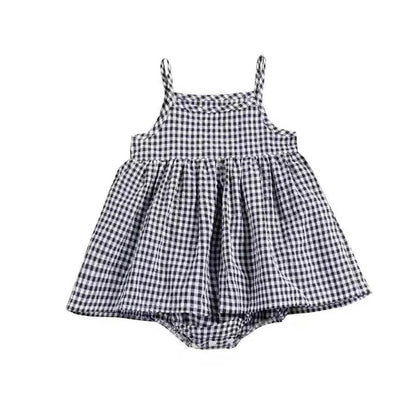 Vestido Casual com Alças e Bolsa Incorporada para Bebé 100% Algodão