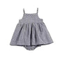 Vestido Casual com Alças e Bolsa Incorporada para Bebé 100% Algodão