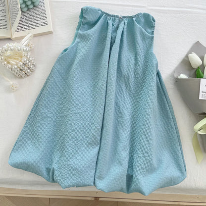 Conjunto de Verão para Meninas - Top sem Mangas com Laço e Calções