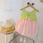 Vestido de Verão para Bebé Menina com Padrão de Túlipas