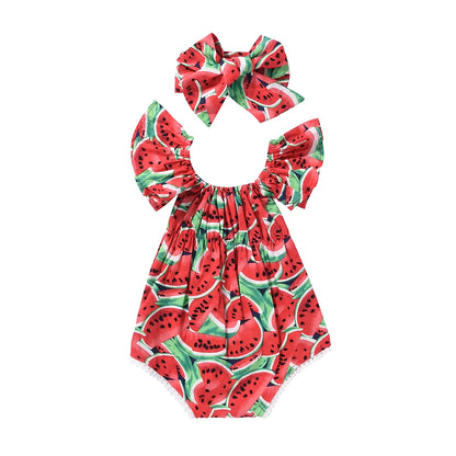 Macacão de Verão para Bebé Menina – Estampado