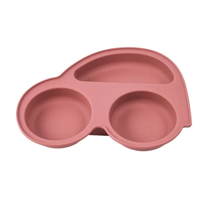 Prato Infantil em Silicone com Formato de Carro – Antiderrapante, Seguro e Divertido