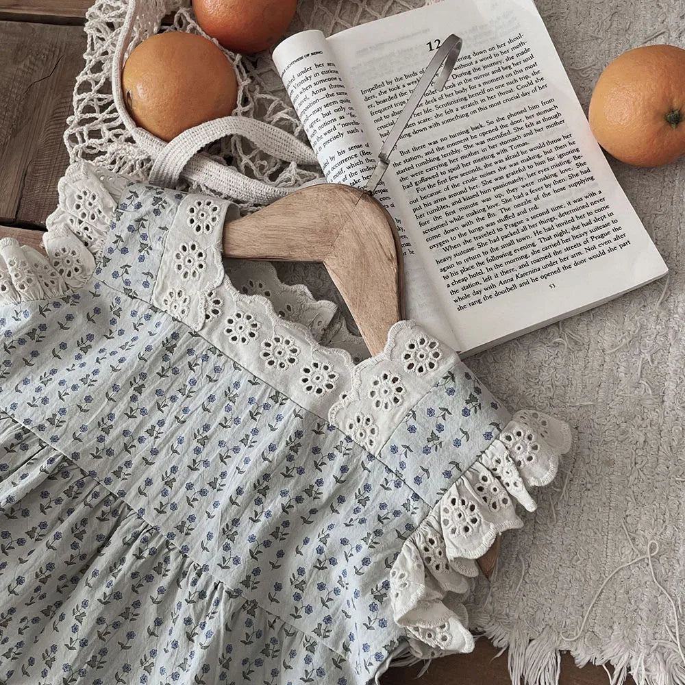 Conjunto Infantil de 2 Peças – Top sem Mangas com Estampado Floral e Calções