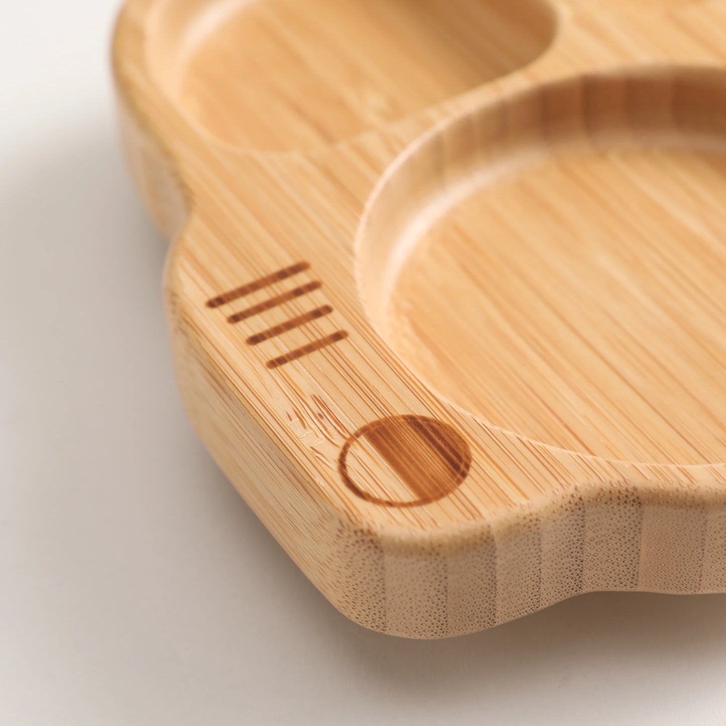 Conjunto de Prato com Ventosa em Silicone com Talheres de Madeira para Bebé