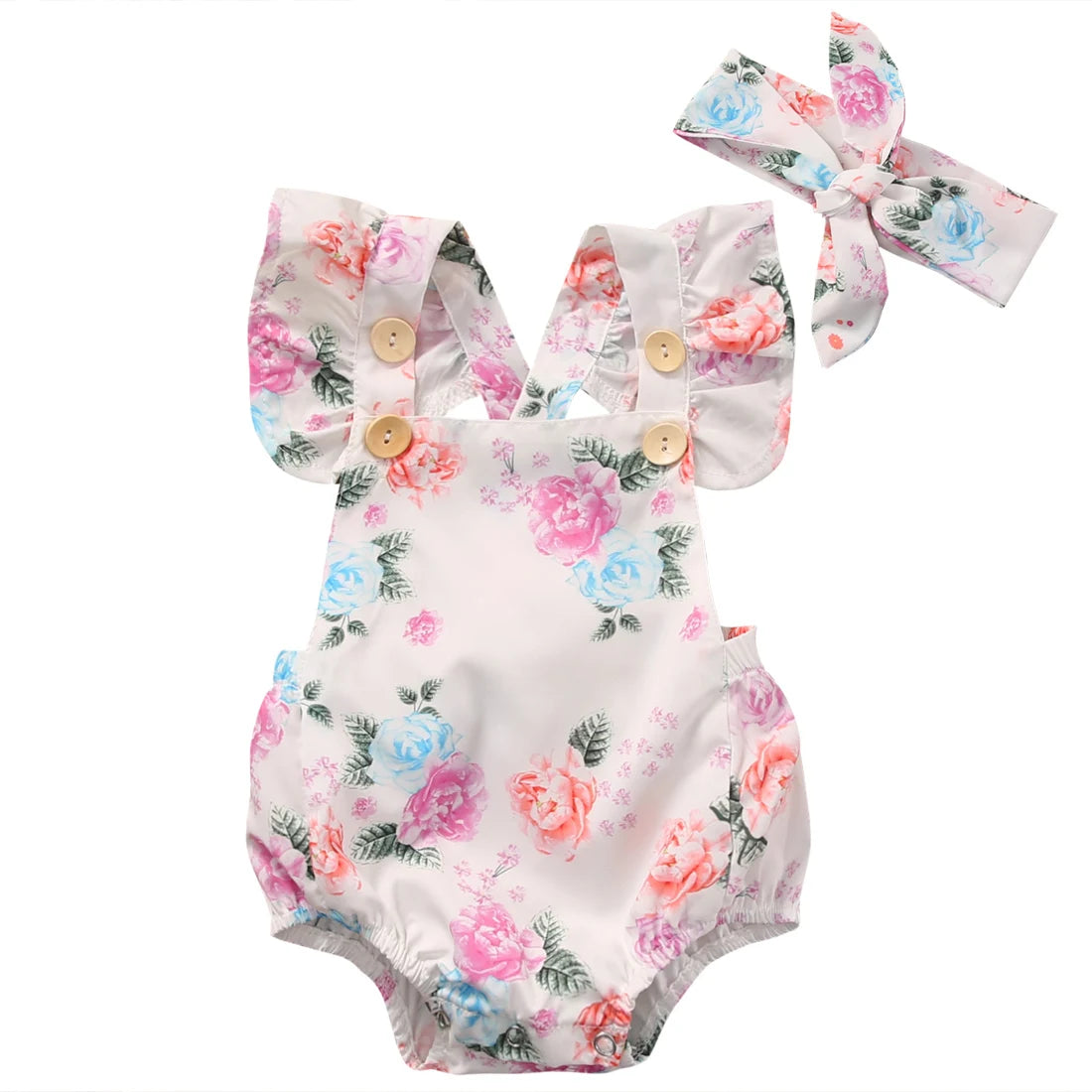 Macacão de Verão para Bebé Menina – Estampado
