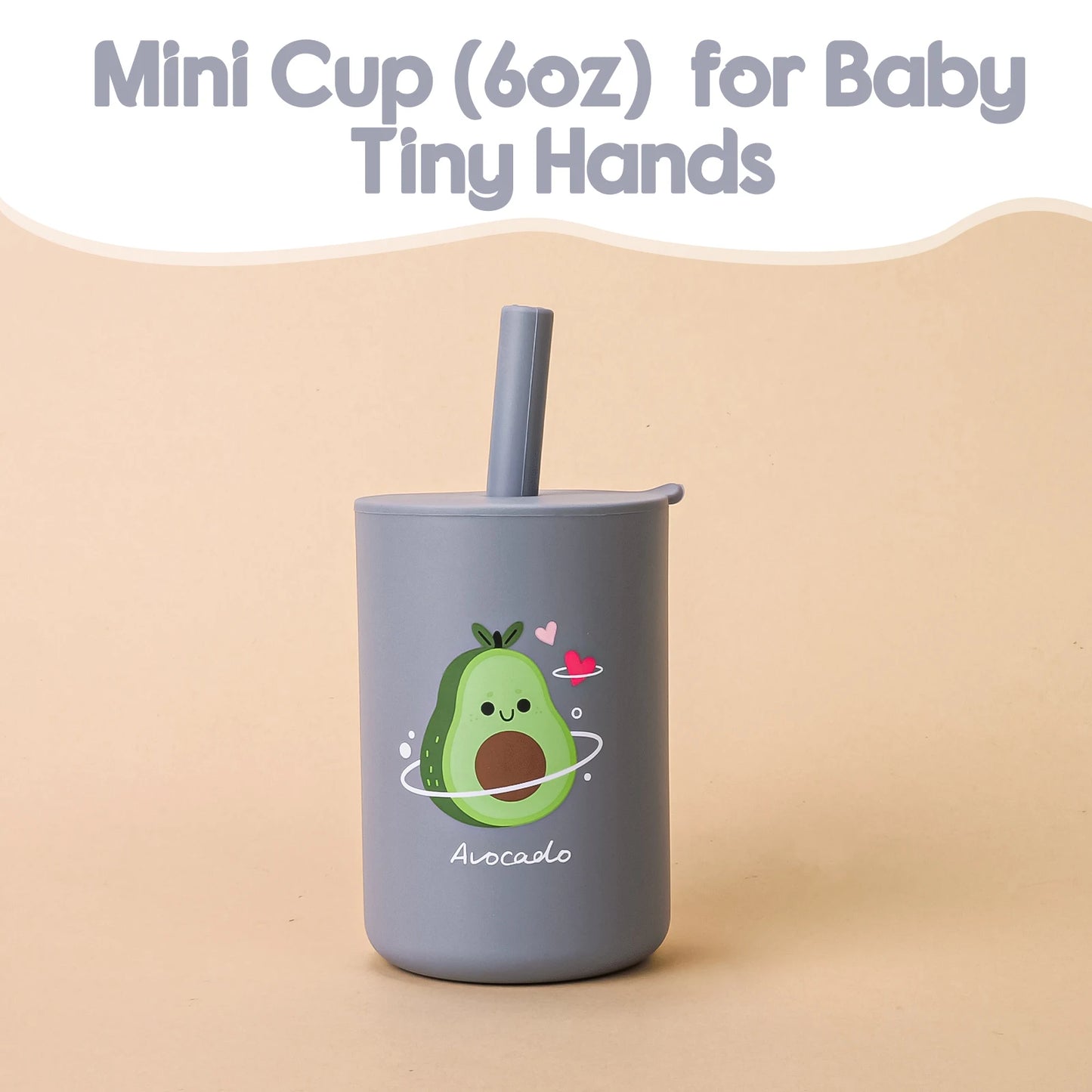 Caneca com Palhinha para Bebé em Silicone
