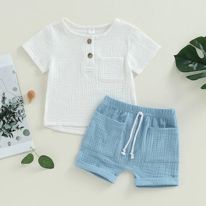 Conjunto de Verão 2 Peças para Bebé Menino