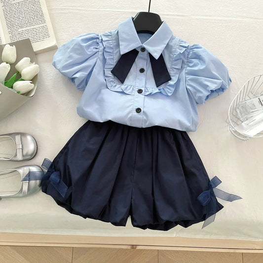 Conjunto para Menina – Conjunto de Camisa e Calções
