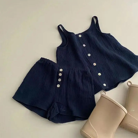 Conjunto de Verão para Menina – Top de Alças e Calções