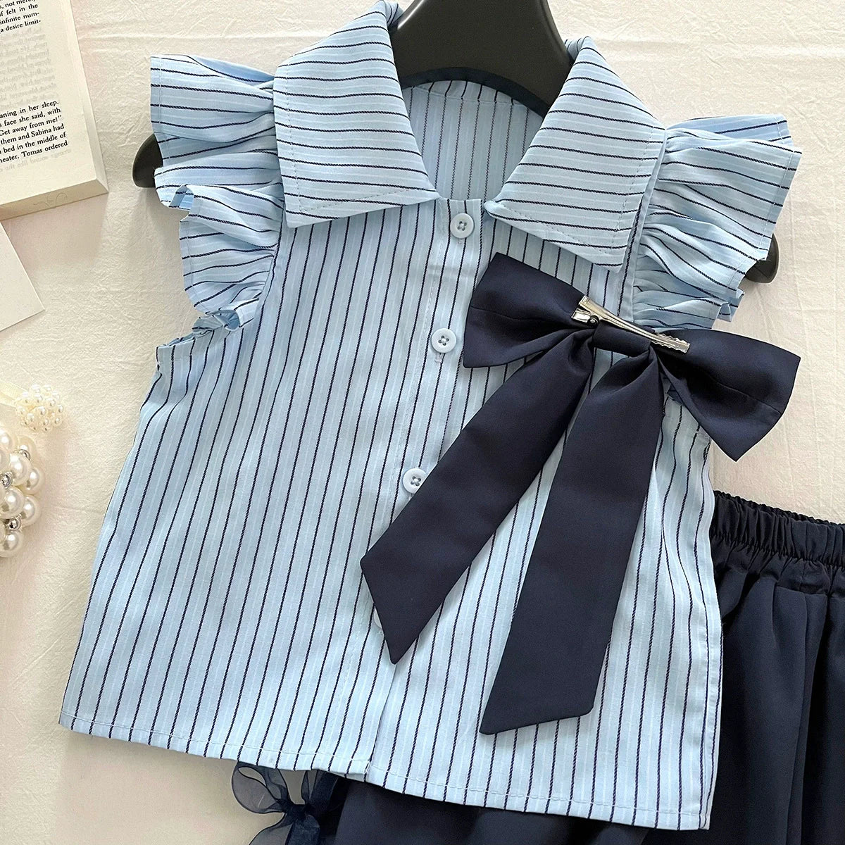 Conjunto de Verão para Menina – 2 Peças com Top Sem Mangas e Calções