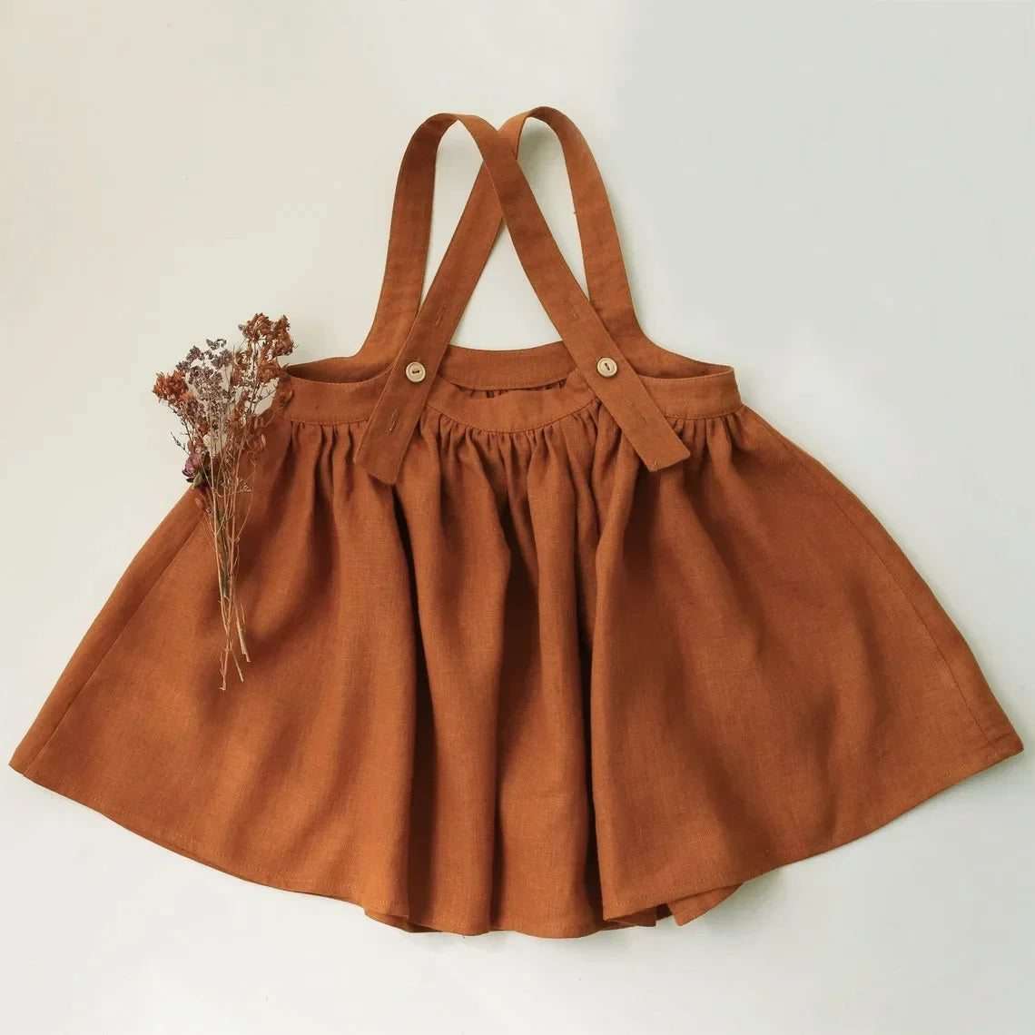 Vestido com Alças para Bebé Menina – Algodão e Linho