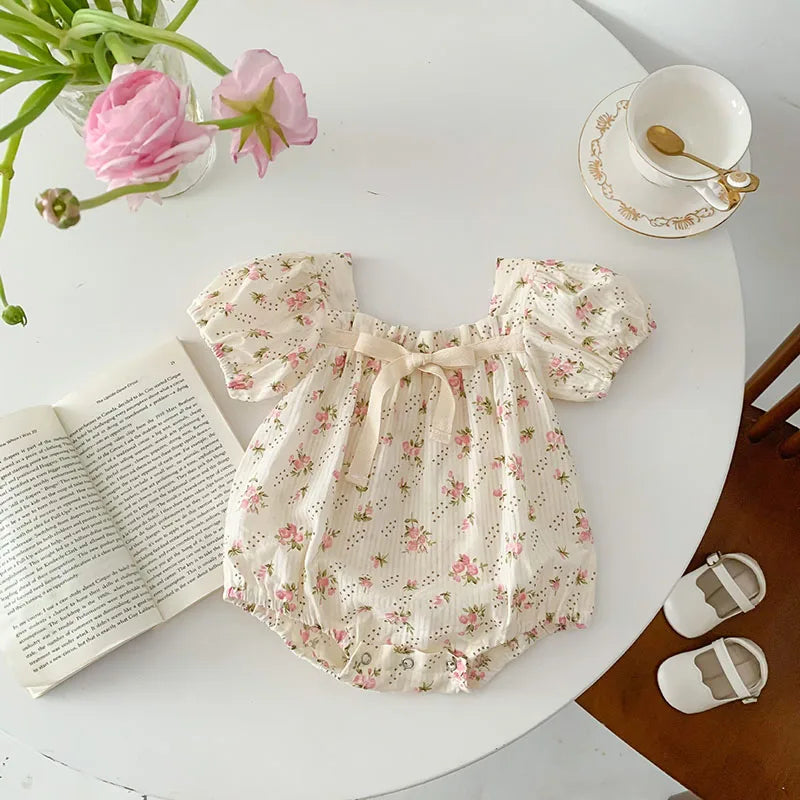 Macacão de Verão para Bebé com Estampado Floral