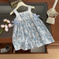 Vestido com Renda e Laço para Menina