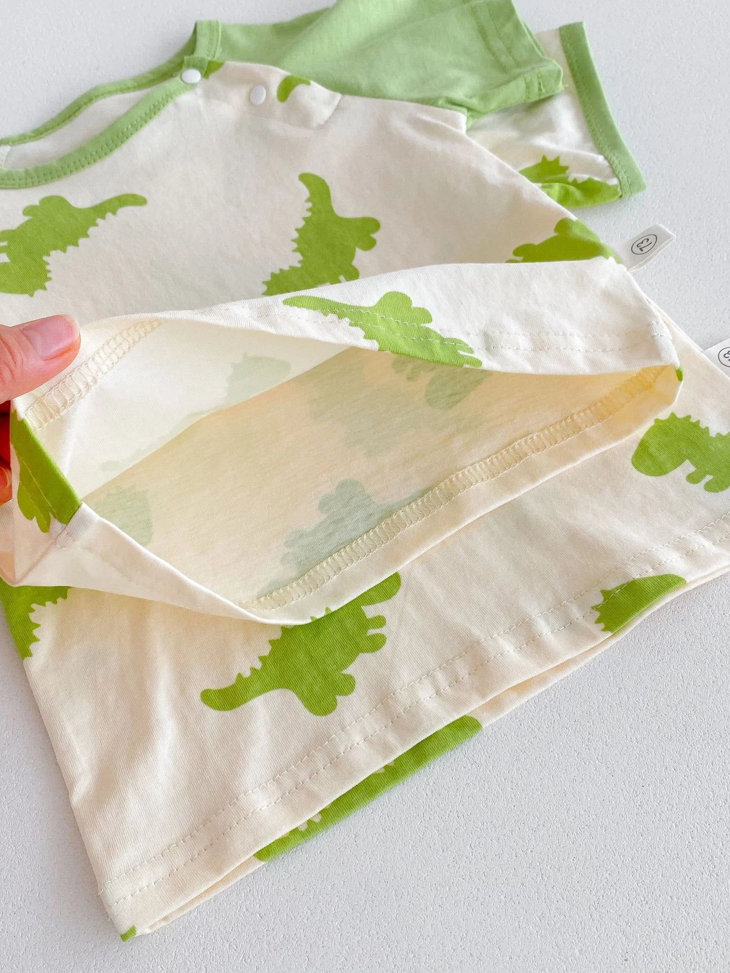 Conjunto de Verão - Camisola com Dinossauro e Calções com Alças