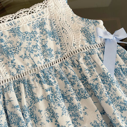 Vestido com Renda e Laço para Menina