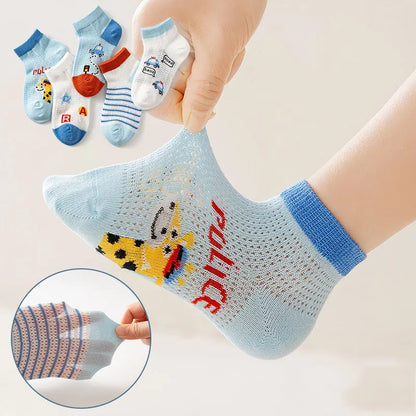 Meias Infantis em Malha Respirável – Pack 5 Pares