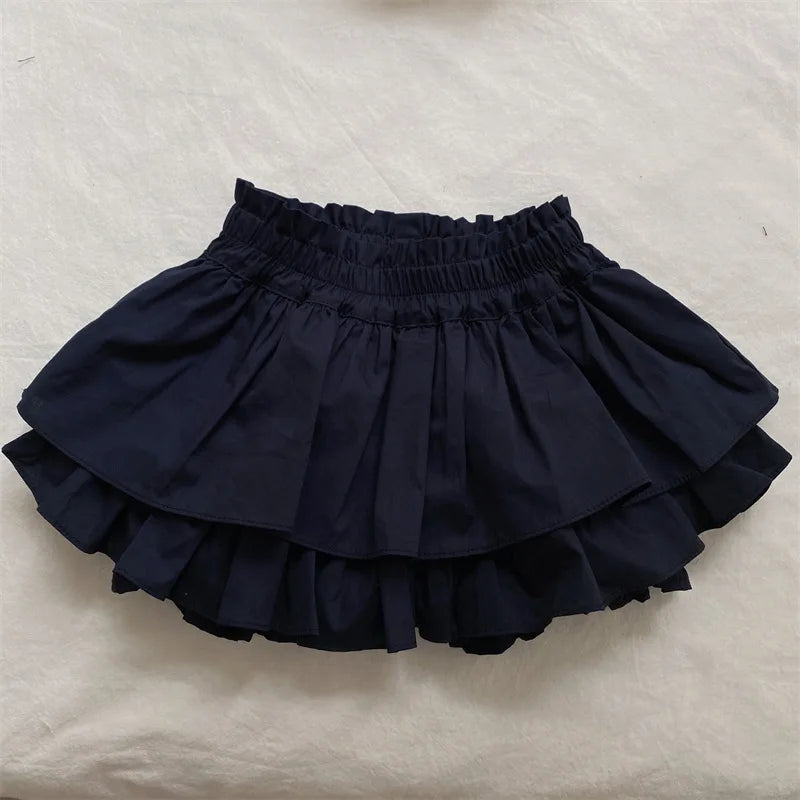 Calções com Folhos Estilo Saia para Menina