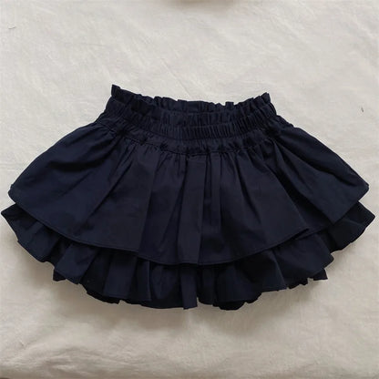 Calções com Folhos Estilo Saia para Menina