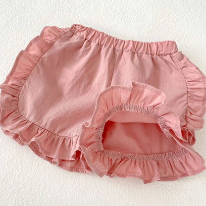 Conjunto de Verão para Menina – Blusa Bordada com Mangas Balão