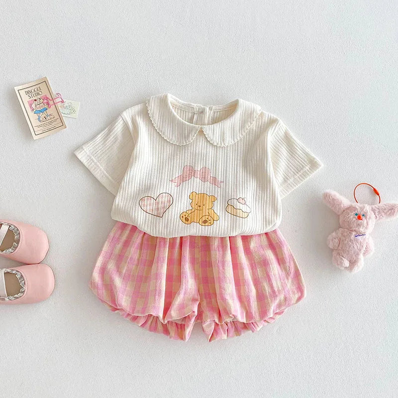 Conjunto de Verão com Estampa de Urso
