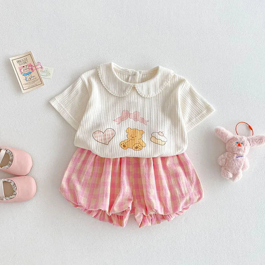 Conjunto de Verão com Estampa de Urso