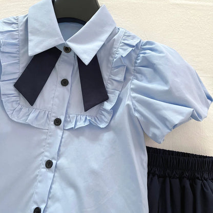 Conjunto para Menina – Conjunto de Camisa e Calções