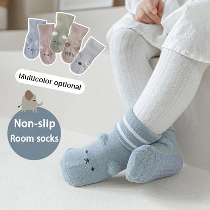 2 Pares de Meias Antiderrapantes para Bebé em Algodão