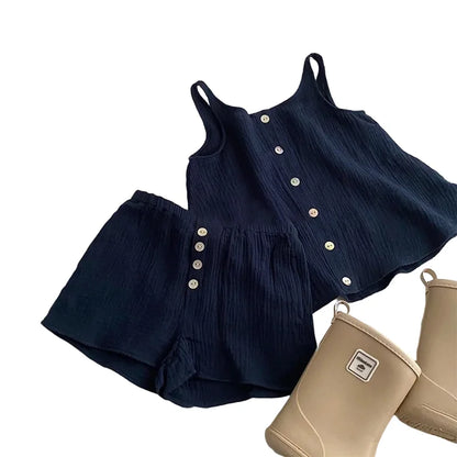Conjunto de Verão para Menina – Top de Alças e Calções