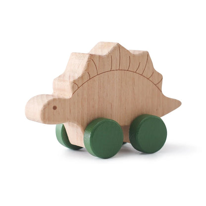 Brinquedo de Madeira para Bebé – Carrinho com Formato de Dinossauro