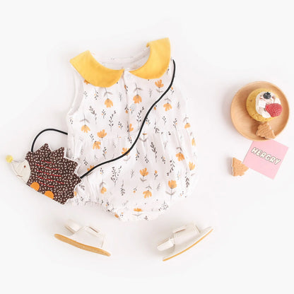 Body de Verão Floral para Bebé Menina