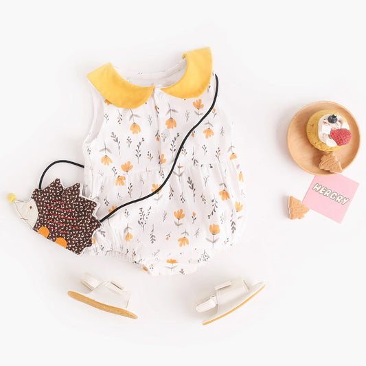 Body de Verão Floral para Bebé Menina