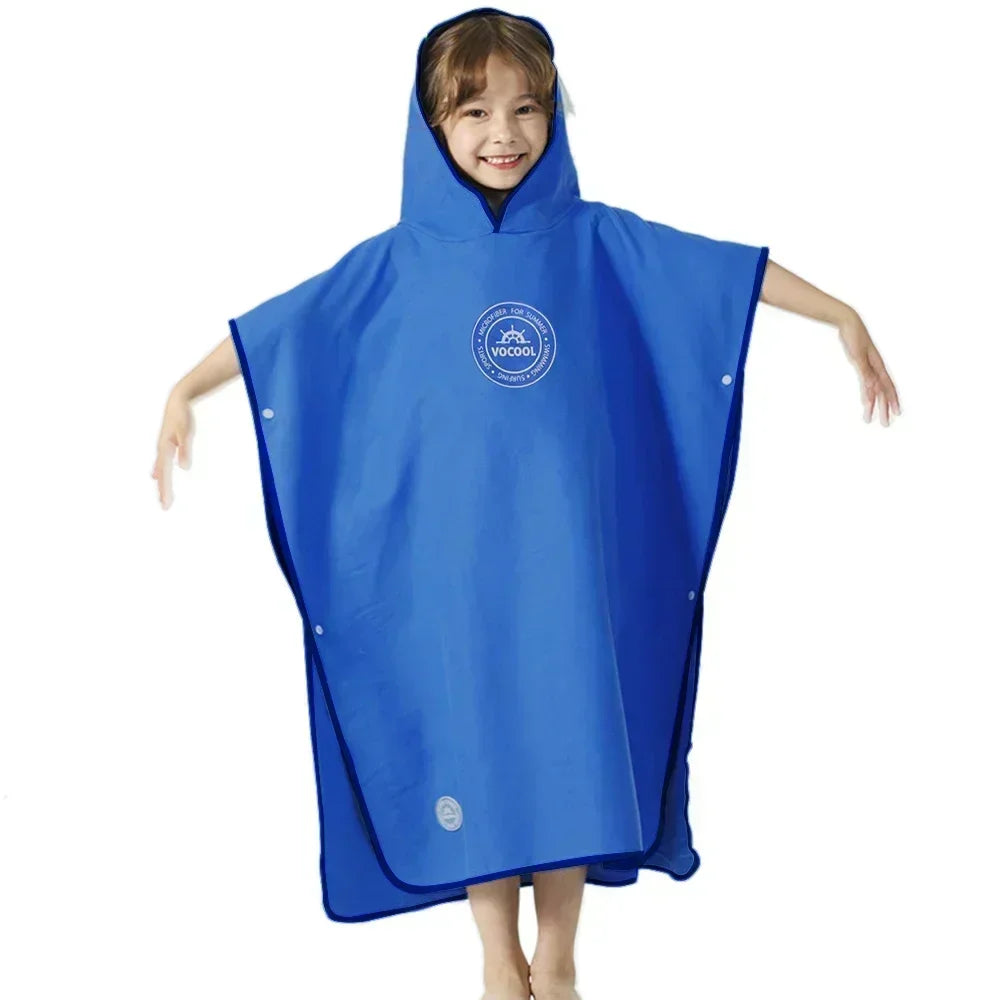 Poncho de Praia Infantil com Capuz em Microfibra